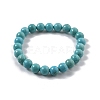 Natural Howlite Bead Stretch Bracelets BJEW-K212-B-011-3