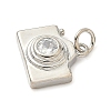 Brass Pave Cubic Zirconia Pendants KK-Z120-58B-P-2