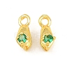 Brass Micro Pave Cubic Zirconia Ice Pick and Pinch Bails KK-G557-44G-1