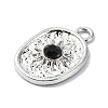 Alloy Black Rhinestone Pendants PALLOY-S188-09P-02-2