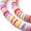 Handmade Polymer Clay Beads Strands CLAY-R089-8mm-T022-6
