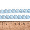 Transparent Half Spray Painted Glass Beads Strands LS-GLAA-Q110-02A-03-4