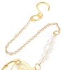 Brass Hollow Moth Moon Hanging Ornaments AJEW-Z027-01A-2