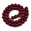 Opaque Solid Color Glass Beads Strands GLAA-T032-P10mm-05-2