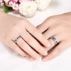 Valentine's Day Titanium Steel Cubic Zirconia Finger Ring RJEW-BB18930-8-7