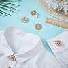 4Pcs Alloy Rhinestone Flower Ornament Buckle DIY-FG0007-77-4