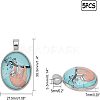 Alloy Glass Pendants PALLOY-CA0001-23-2