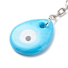 Teardrop Handmade Lampwork Evil Eye Pendants Keychain KEYC-JKC00379-01-3