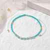 Adjustable Natural Amazonite & Seed Braided Bead Bracelets BJEW-JB10181-06-2