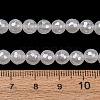Electroplated Natural Agate Beads Strands G-B191-A07-6mm-20-5