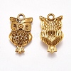 Tibetan Style Halloween Owl Pendant Rhinestone Settings X-TIBEP-20293-AG-LF-2