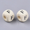 Printed Natural Wood Beads WOOD-T026-001F-2