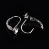 Anti-Tarnish Rhodium Plated 925 Sterling Silver Leverback Earring Findings STER-I017-084I-P-5