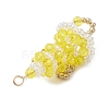 7Pcs Glass Pendants PALLOY-MZ01164-5