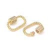 Brass Micro Pave Clear Cubic Zirconia Screw Carabiner Lock Charms X-KK-Z118-05G-2