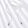 304 Stainless Steel Open Teardrop Choker Necklaces for Women NJEW-C068-01P-2