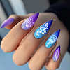 Stainless Steel DIY Nail Art Templates MRMJ-WH0092-056-5