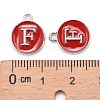 Platinum Plated Alloy Enamel Charms X-ENAM-S118-03F-P-3