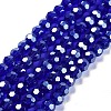 Electroplate Transparent Glass Beads Strands EGLA-A035-T6mm-A06-1