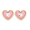 Rack Plating Spray Painted Alloy Glass Cabochons PALLOY-S143-09C-1