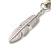 Leaf/Feather Tibetan Style Alloy Keychain HJEW-JM00560-03-2