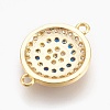 Brass Micro Pave Cubic Zirconia Links X-ZIRC-O026-06G-NR-2
