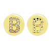 Brass Micro Pave Clear Cubic Zirconia Beads KK-T030-LA843-BX3-3