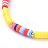 Handmade Polymer Clay Heishi Bead Stretch Bracelets BJEW-JB05078-4