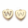 Brass Micro Pave Clear Cubic Zirconia Charms KK-N231-234W-NF-2
