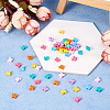 56Pcs 7 Colors Spray Painted Alloy Beads FIND-TA0002-99-6