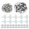 100Pcs 304 Stainless Steel Stud Earring Findings STAS-YW0001-43B-1