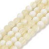 Frosted Crackle Glass Beads Strands GLAA-U001-6mm-M11-1