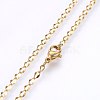 304 Stainless Steel Cable Chain Necklaces NJEW-P226-06G-01-2