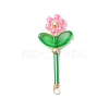 Glass Seed Beaded Flower Pendants PALLOY-MZ00668-3