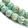 Assembled Synthetic Stone and Trochus Shell Beads Strands G-B128-08C-02-3
