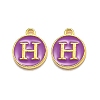 Golden Plated Alloy Enamel Charms LS-ENAM-Q437-12H-1