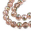 Electroplate Transparent Glass Beads Strands X-EGLA-N002-46-H03-3