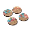 Transparent Resin & Walnut Wood Pendants RESI-N025-045D-3