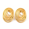 Ion Plating(IP) 304 Stainless Steel Stud Earrings EJEW-G395-07G-2