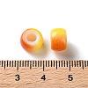 Spray Painted ABS Plastic European Beads KY-G033-02A-03-3