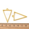 Rack Plating Alloy Triangle Open Back Bezel Pendants PALLOY-S047-09E-FF-5