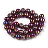 Electroplate Opaque Glass Beads Strands GLAA-T032-P10mm-AB05-2