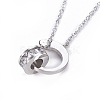 304 Stainless Steel Pendant Necklaces NJEW-O118-11-4
