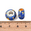 Opaque Resin Rondelle European Beads RESI-Z046-01H-3