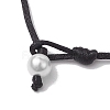 Round Shell Pearl Pendant Necklaces NJEW-JN04784-02-5