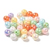 UV Plating Rainbow Iridescent Acrylic Beads PACR-K003-04-1