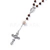 Tibetan Style Alloy Rosary Bead Necklaces NJEW-JN02455-01-2
