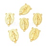 Holy Oval Carved Virgin Mary Tibetan Style Alloy Chandelier Component Links TIBEP-LF0961YKG-G-LF-1