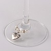 Tibetan Style Heart with Word Made With Love Wine Glass Charms AJEW-JO00009-01-2