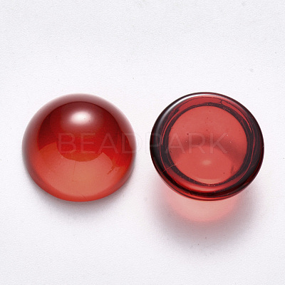 Transparent Spray Painted Glass Cabochons GLAA-S190-013B-E02-1